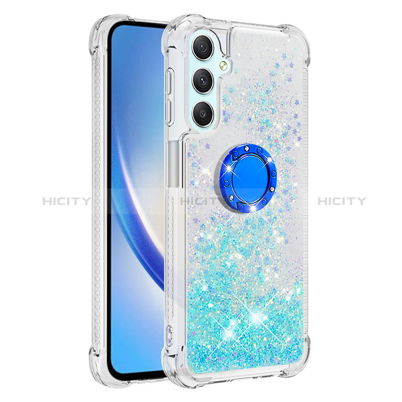 Custodia Silicone Cover Morbida Bling-Bling con Anello Supporto YB1 per Samsung Galaxy A25 5G