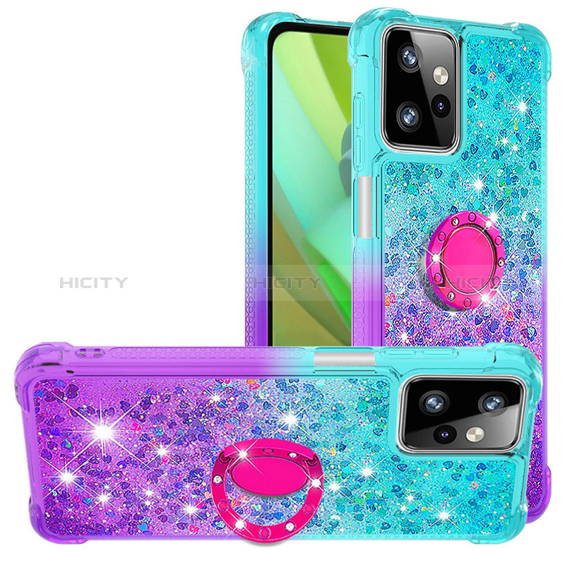 Custodia Silicone Cover Morbida Bling-Bling con Anello Supporto YB2 per Motorola Moto G Power 5G (2023)