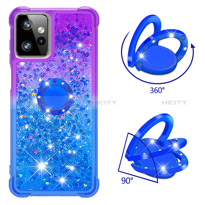 Custodia Silicone Cover Morbida Bling-Bling con Anello Supporto YB2 per Motorola Moto G Power 5G (2023)