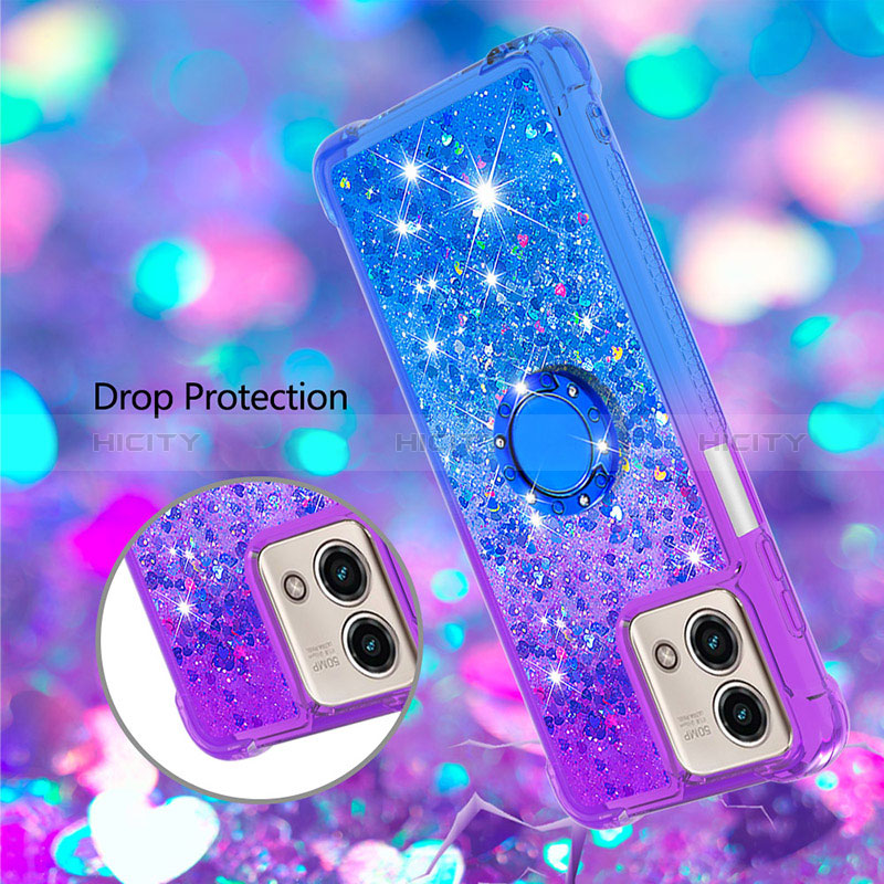 Custodia Silicone Cover Morbida Bling-Bling con Anello Supporto YB2 per Motorola Moto G Stylus (2023) 5G