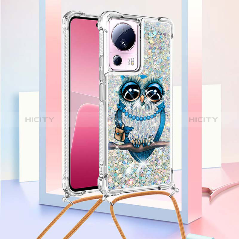 Custodia Silicone Cover Morbida Bling-Bling con Cinghia Cordino Mano S02 per Xiaomi Civi 2 5G