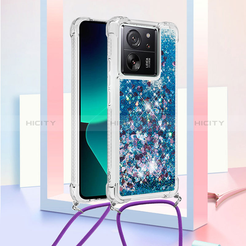 Custodia Silicone Cover Morbida Bling-Bling con Cinghia Cordino Mano YB2 per Xiaomi Redmi K60 Ultra 5G