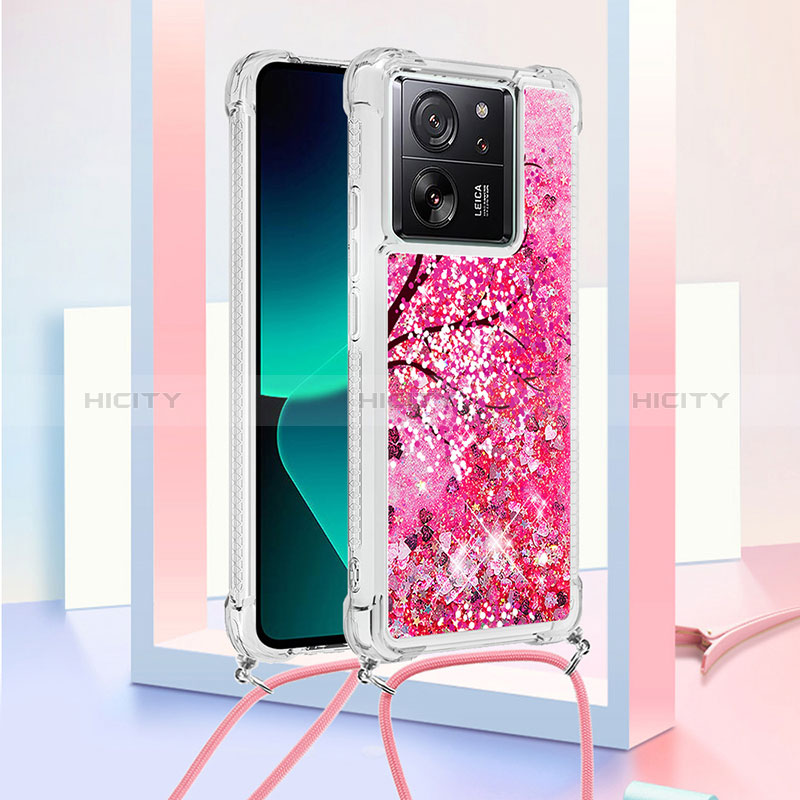 Custodia Silicone Cover Morbida Bling-Bling con Cinghia Cordino Mano YB3 per Xiaomi Redmi K60 Ultra 5G