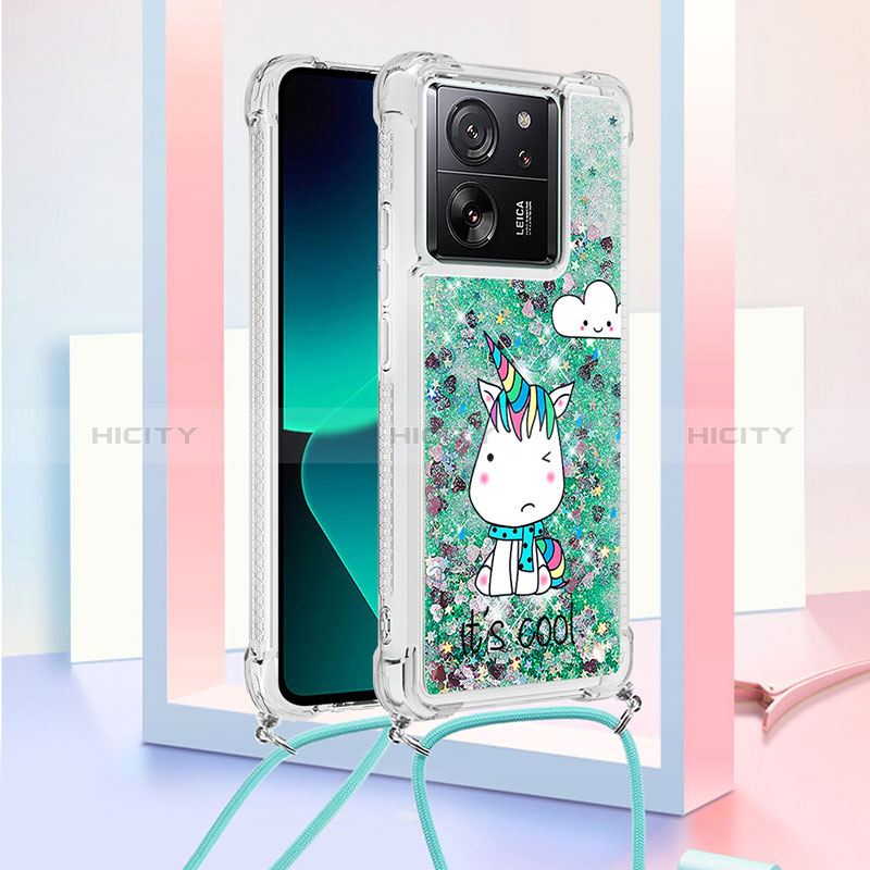 Custodia Silicone Cover Morbida Bling-Bling con Cinghia Cordino Mano YB3 per Xiaomi Redmi K60 Ultra 5G