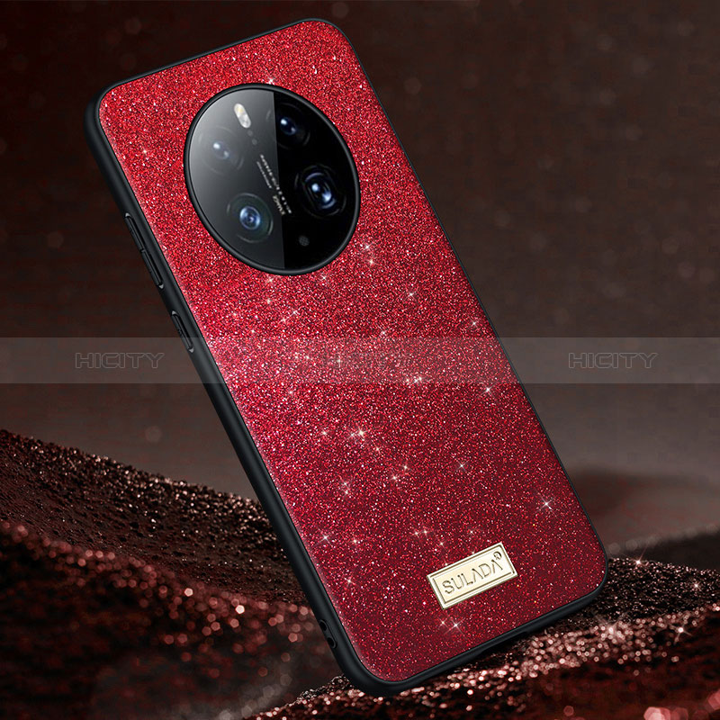 Custodia Silicone Cover Morbida Bling-Bling LD1 per Huawei Mate 50 Pro Rosso