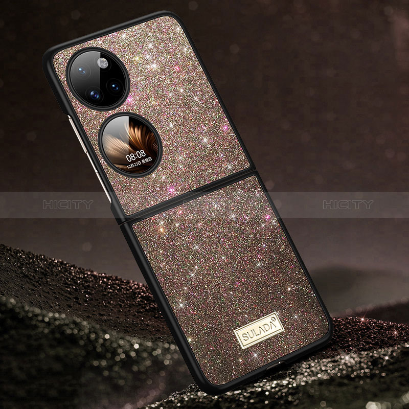 Custodia Silicone Cover Morbida Bling-Bling LD1 per Huawei Pocket S