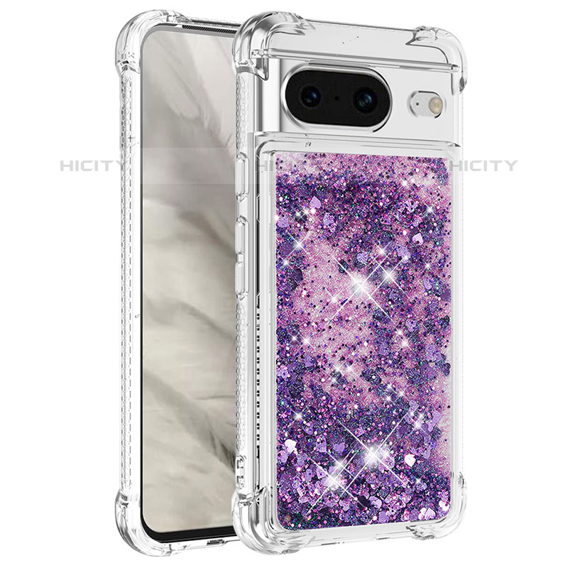 Custodia Silicone Cover Morbida Bling-Bling S01 per Google Pixel 8 5G Viola