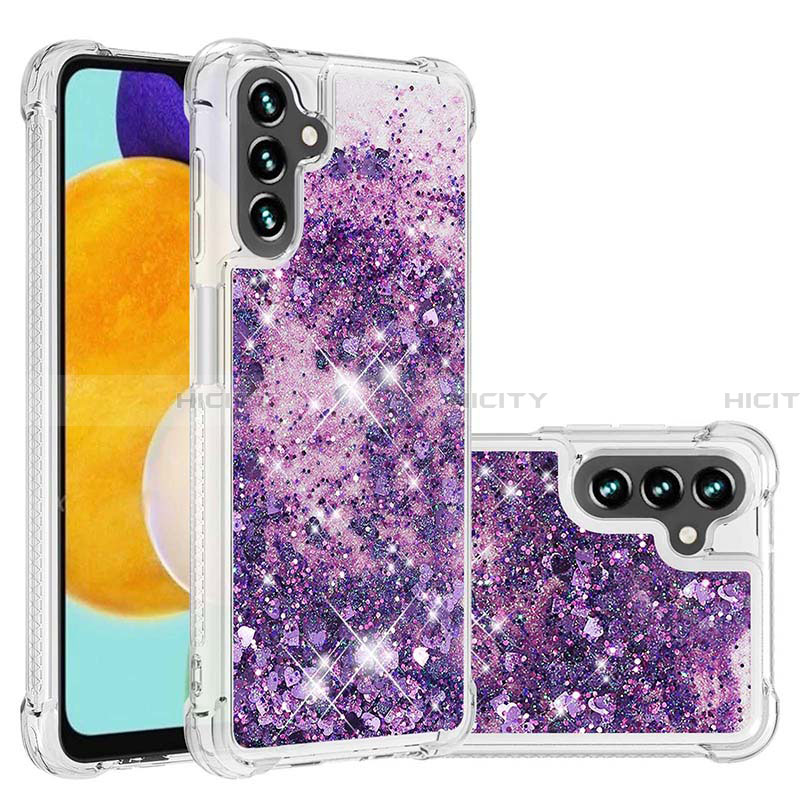 Custodia Silicone Cover Morbida Bling-Bling S01 per Samsung Galaxy A13 5G Viola