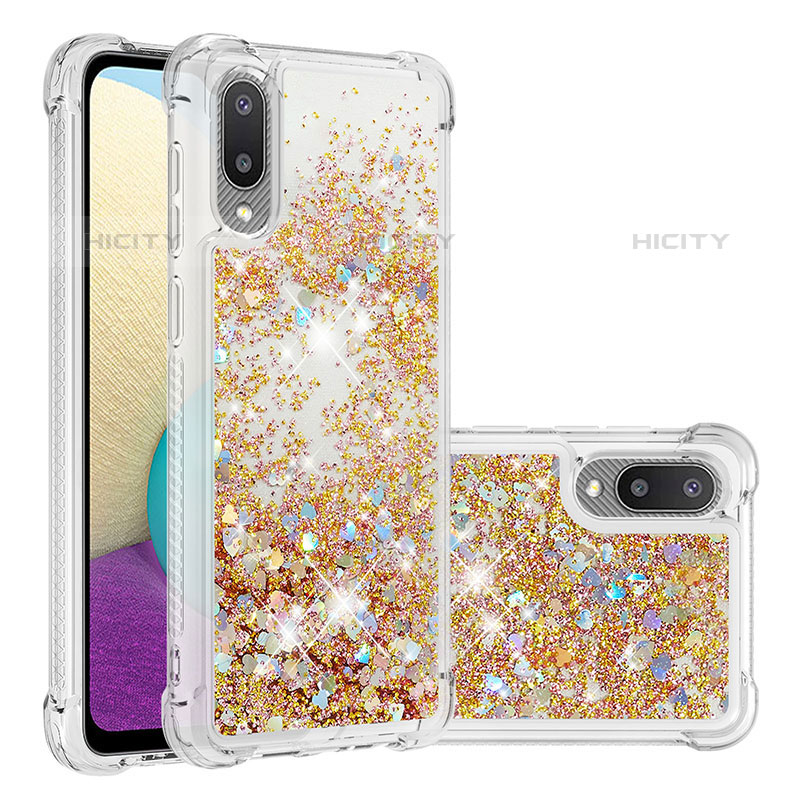 Custodia Silicone Cover Morbida Bling-Bling S01 per Samsung Galaxy M02