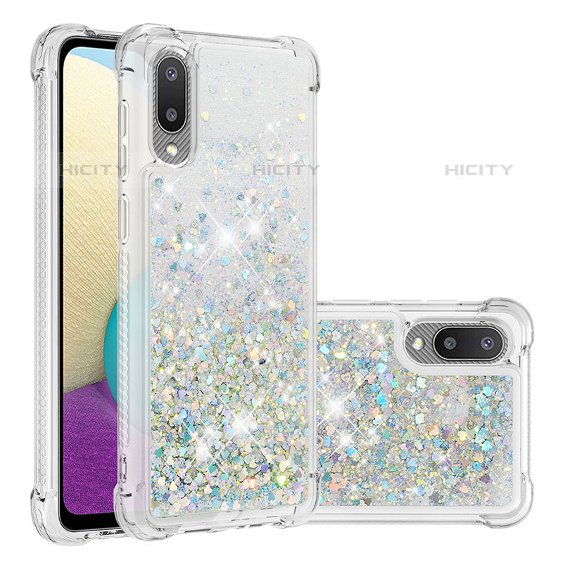 Custodia Silicone Cover Morbida Bling-Bling S01 per Samsung Galaxy M02