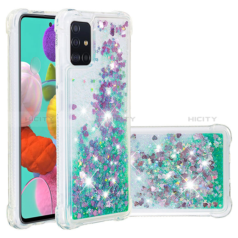 Custodia Silicone Cover Morbida Bling-Bling S01 per Samsung Galaxy M40S Verde