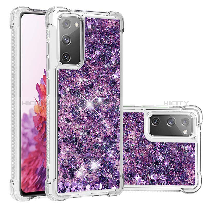 Custodia Silicone Cover Morbida Bling-Bling S01 per Samsung Galaxy S20 FE (2022) 5G Viola