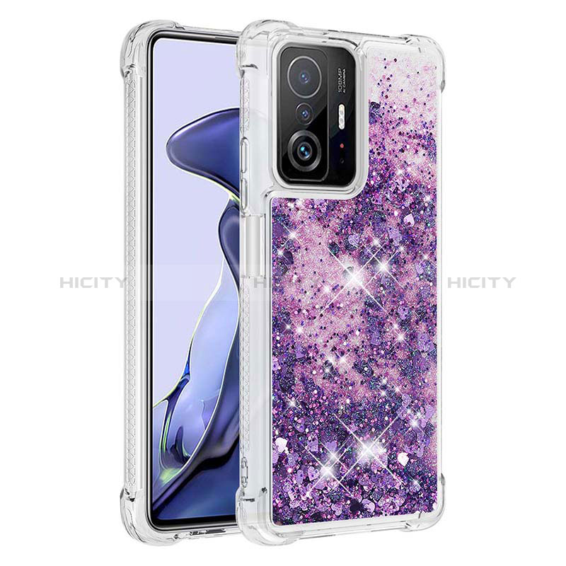 Custodia Silicone Cover Morbida Bling-Bling S01 per Xiaomi Mi 11T 5G Viola