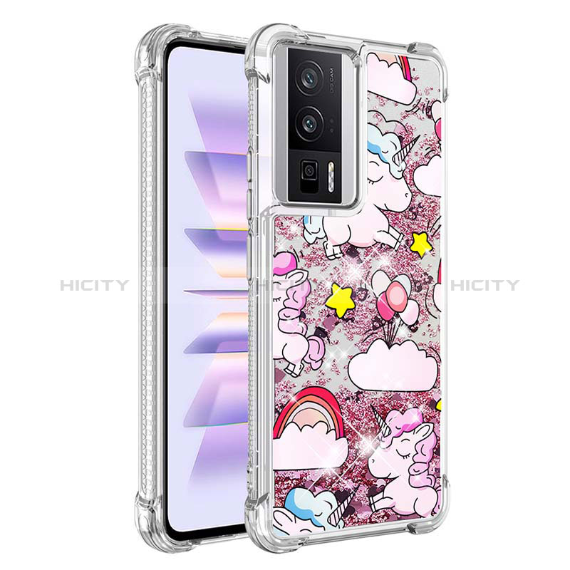 Custodia Silicone Cover Morbida Bling-Bling S01 per Xiaomi Poco F5 Pro 5G Lavanda