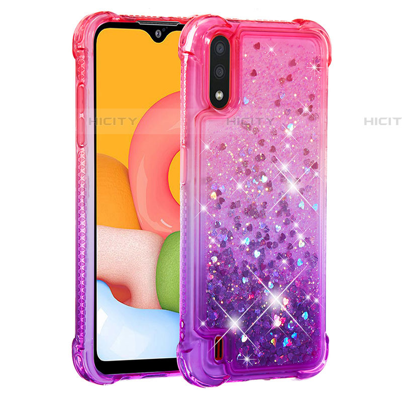 Custodia Silicone Cover Morbida Bling-Bling S02 per Samsung Galaxy A01 SM-A015