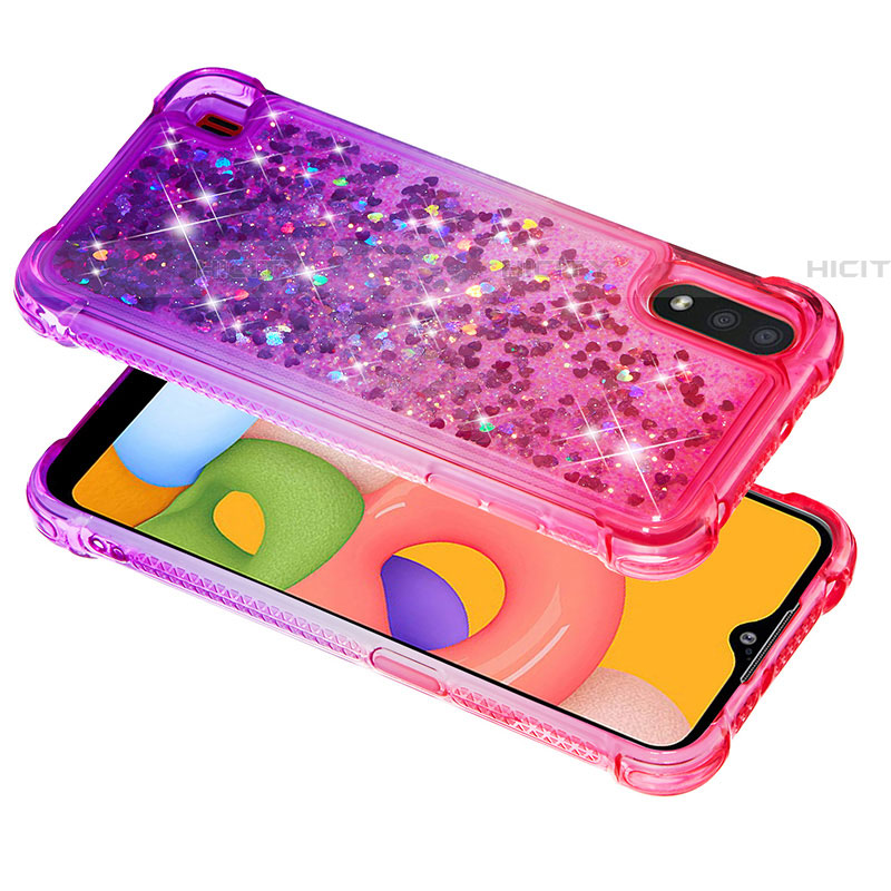 Custodia Silicone Cover Morbida Bling-Bling S02 per Samsung Galaxy A01 SM-A015