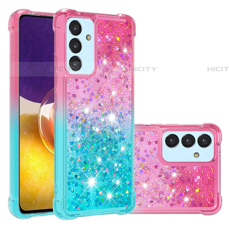 Custodia Silicone Cover Morbida Bling-Bling S02 per Samsung Galaxy A05s Rosa