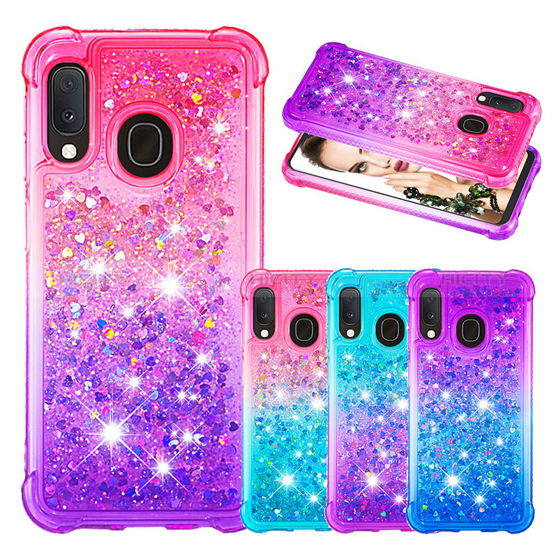 Custodia Silicone Cover Morbida Bling-Bling S02 per Samsung Galaxy A20e