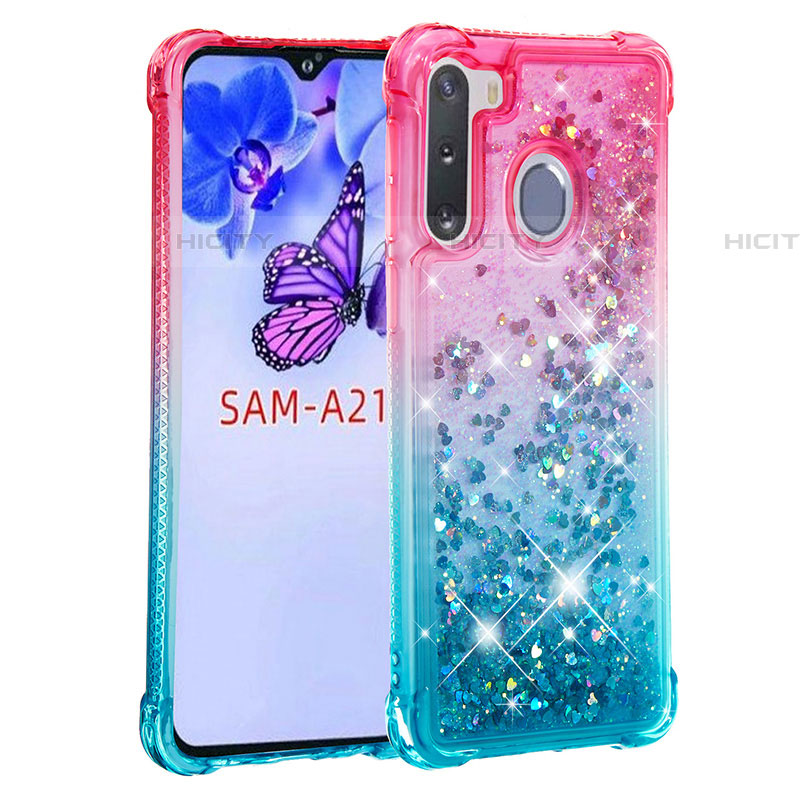 Custodia Silicone Cover Morbida Bling-Bling S02 per Samsung Galaxy A21 European