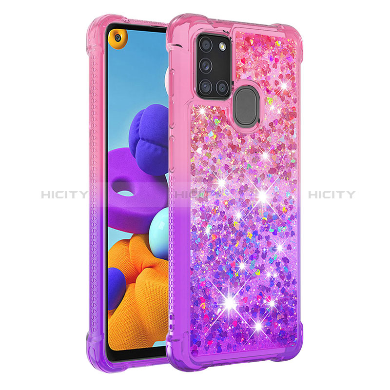 Custodia Silicone Cover Morbida Bling-Bling S02 per Samsung Galaxy A21s