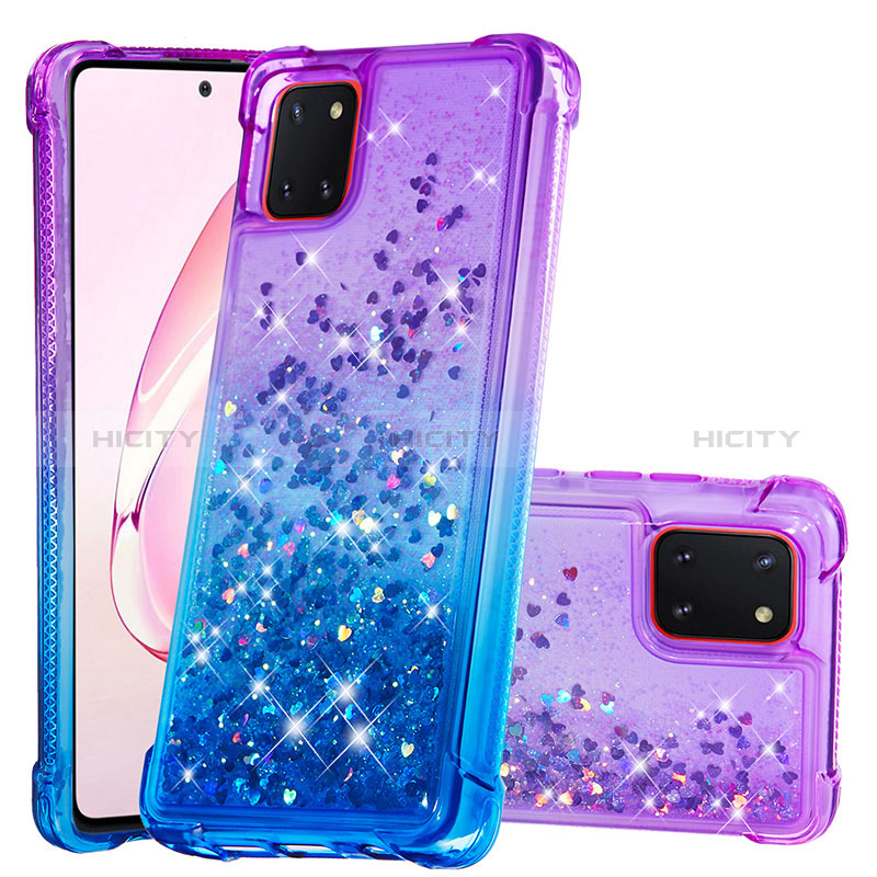 Custodia Silicone Cover Morbida Bling-Bling S02 per Samsung Galaxy A81 Viola