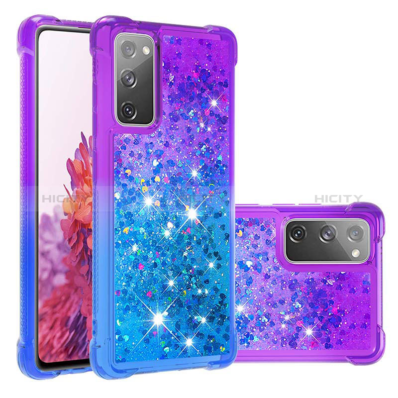 Custodia Silicone Cover Morbida Bling-Bling S02 per Samsung Galaxy S20 FE 4G Viola