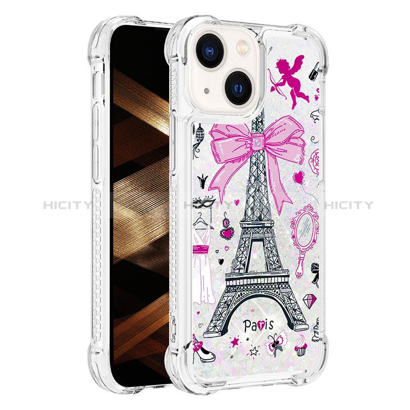 Custodia Silicone Cover Morbida Bling-Bling S03 per Apple iPhone 15