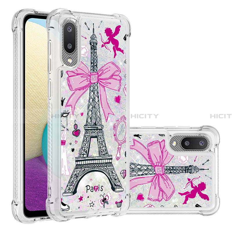 Custodia Silicone Cover Morbida Bling-Bling S03 per Samsung Galaxy A02