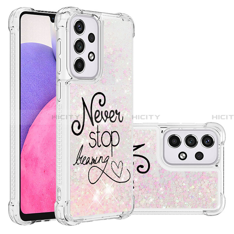 Custodia Silicone Cover Morbida Bling-Bling S03 per Samsung Galaxy A33 5G Rosa