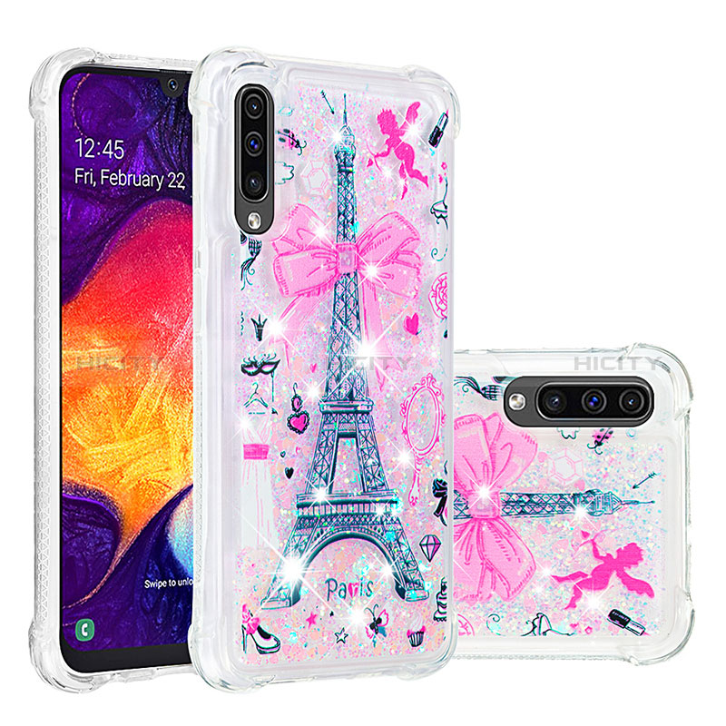 Custodia Silicone Cover Morbida Bling-Bling S03 per Samsung Galaxy A50