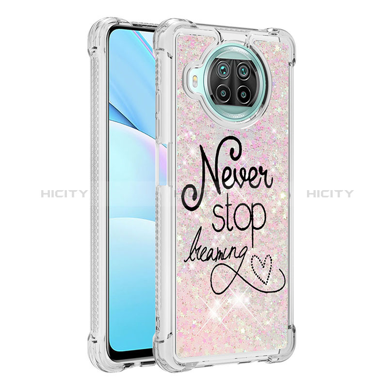 Custodia Silicone Cover Morbida Bling-Bling S03 per Xiaomi Mi 10i 5G Argento