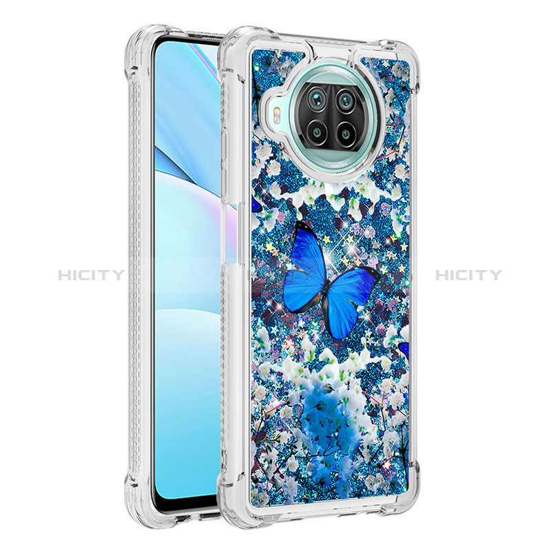 Custodia Silicone Cover Morbida Bling-Bling S03 per Xiaomi Mi 10T Lite 5G Blu