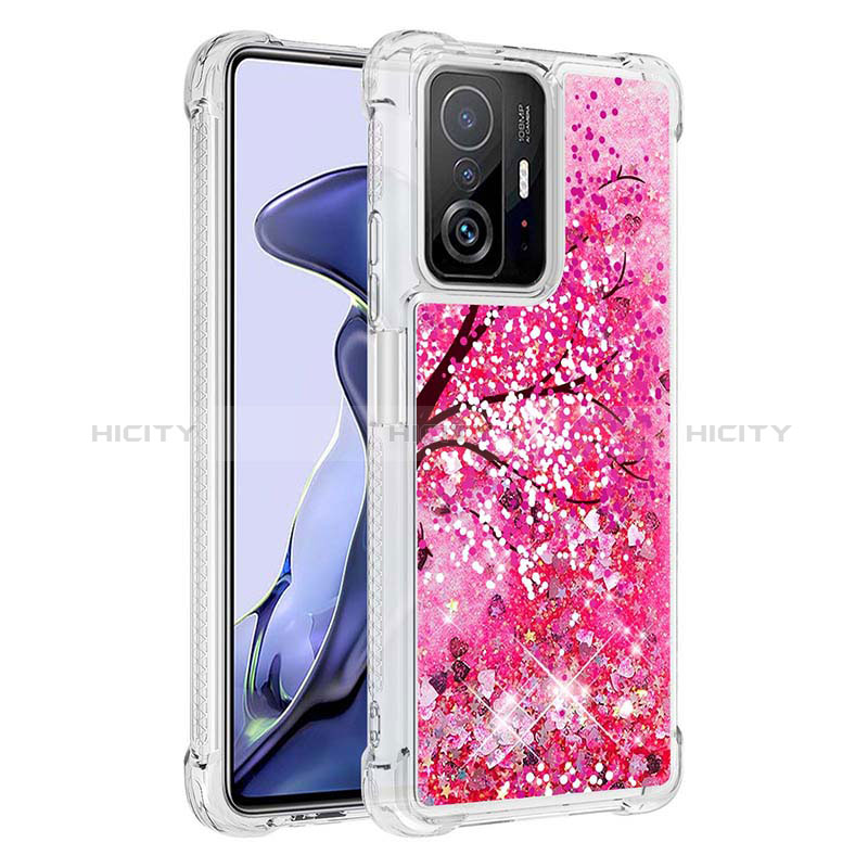 Custodia Silicone Cover Morbida Bling-Bling S03 per Xiaomi Mi 11T 5G Rosa Caldo