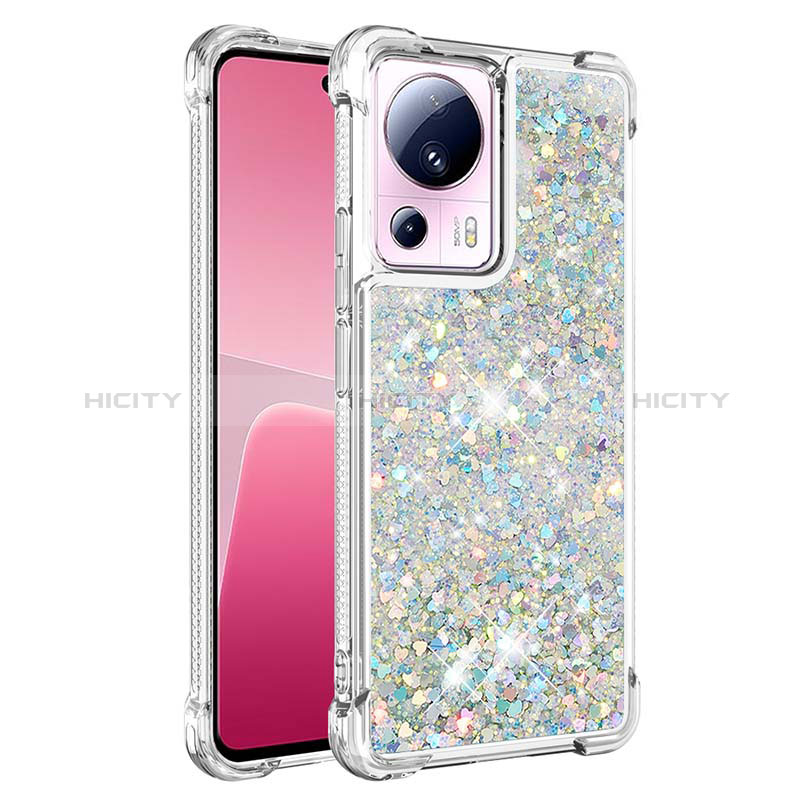 Custodia Silicone Cover Morbida Bling-Bling S03 per Xiaomi Mi 12 Lite NE 5G Cielo Blu