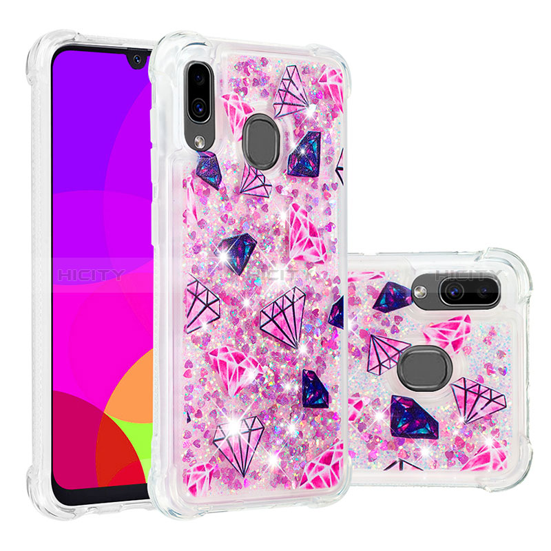 Custodia Silicone Cover Morbida Bling-Bling S04 per Samsung Galaxy A20