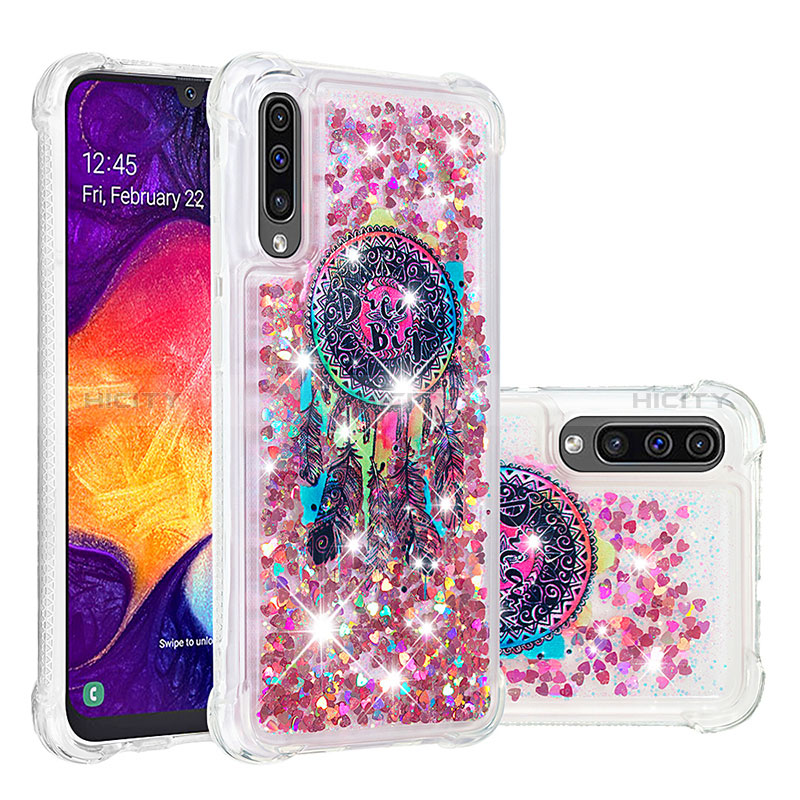 Custodia Silicone Cover Morbida Bling-Bling S04 per Samsung Galaxy A30S Multicolore