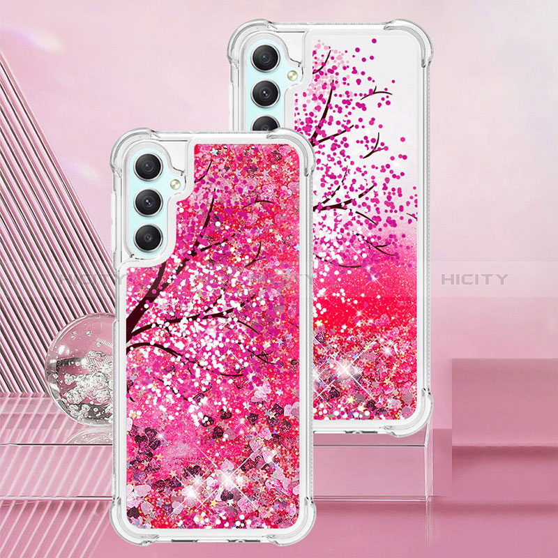 Custodia Silicone Cover Morbida Bling-Bling YB1 per Samsung Galaxy A25 5G Rosa Caldo