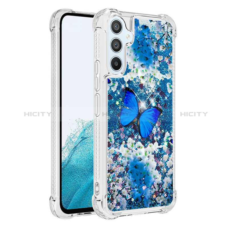 Custodia Silicone Cover Morbida Bling-Bling YB1 per Samsung Galaxy A54 5G Blu