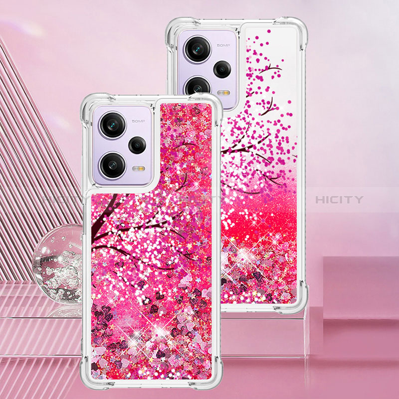 Custodia Silicone Cover Morbida Bling-Bling YB1 per Xiaomi Redmi Note 12 Pro 5G Rosa Caldo