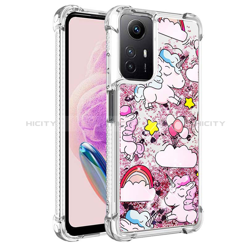 Custodia Silicone Cover Morbida Bling-Bling YB1 per Xiaomi Redmi Note 12S Lavanda