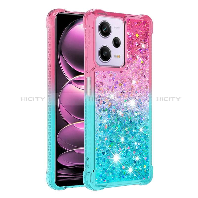 Custodia Silicone Cover Morbida Bling-Bling YB2 per Xiaomi Redmi Note 12 Pro 5G Rosa