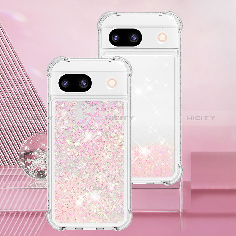 Custodia Silicone Cover Morbida Bling-Bling YB3 per Google Pixel 8a 5G Rosa