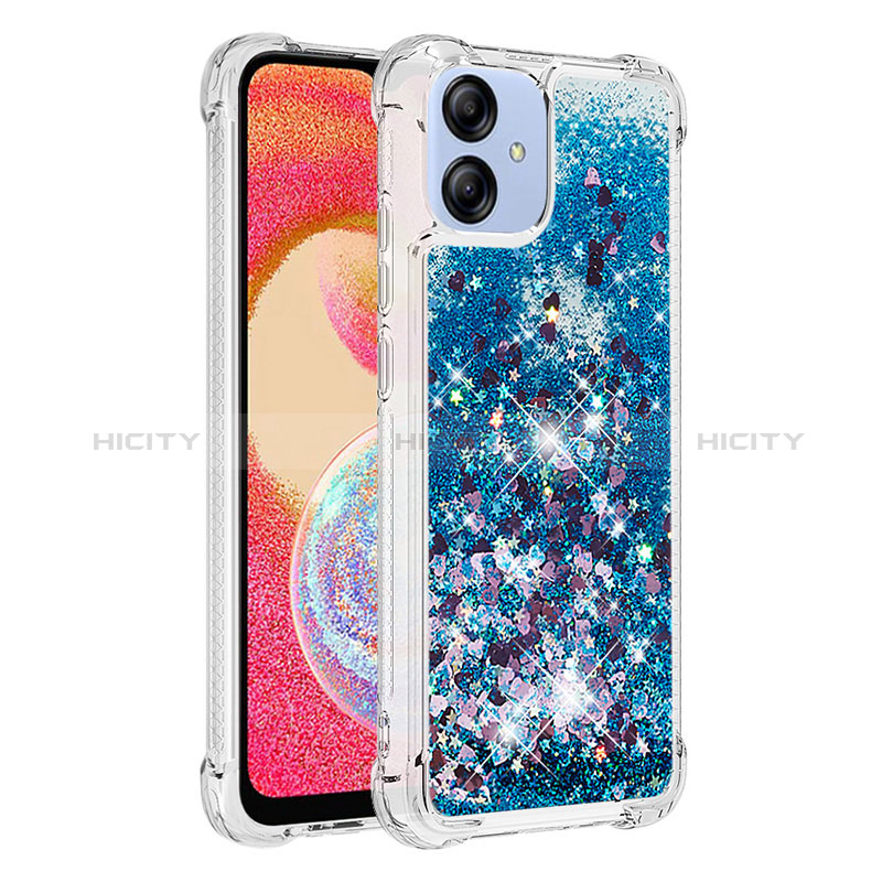 Custodia Silicone Cover Morbida Bling-Bling YB3 per Samsung Galaxy A04E Blu