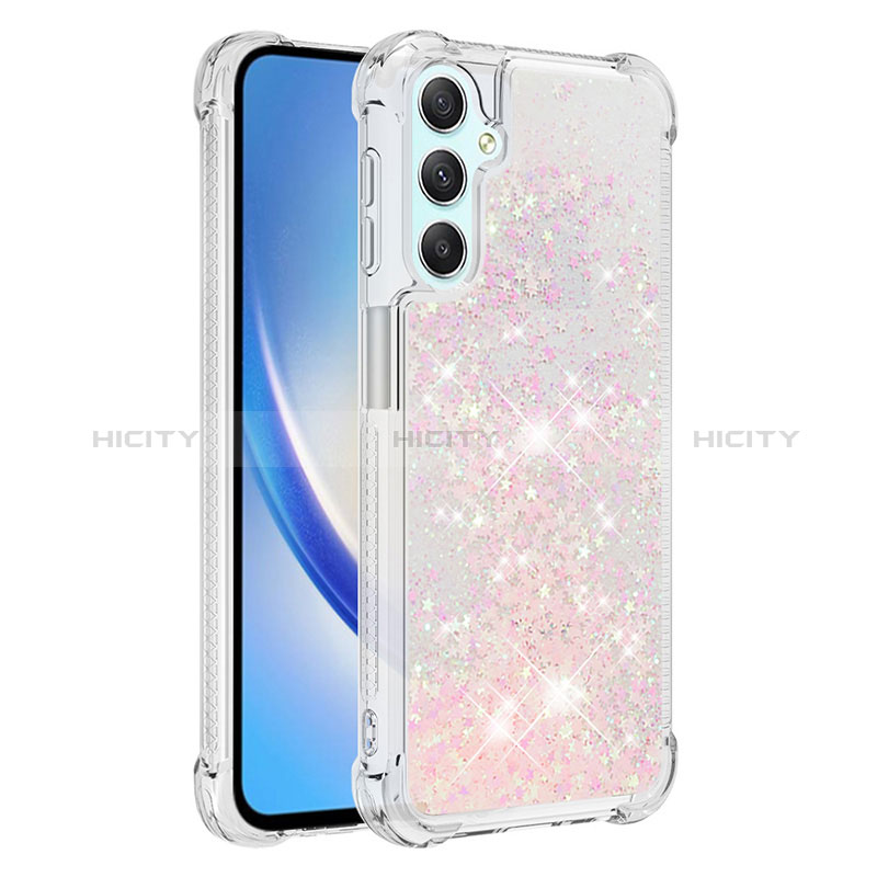 Custodia Silicone Cover Morbida Bling-Bling YB3 per Samsung Galaxy A24 4G Rosa