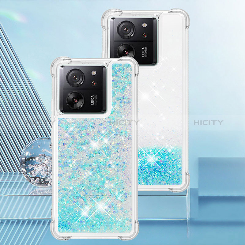 Custodia Silicone Cover Morbida Bling-Bling YB3 per Xiaomi Redmi K60 Ultra 5G Cielo Blu