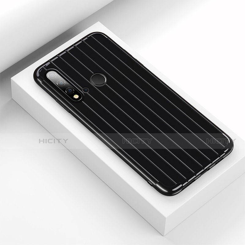 Custodia Silicone Cover Morbida Line C01 per Huawei Nova 5i Nero