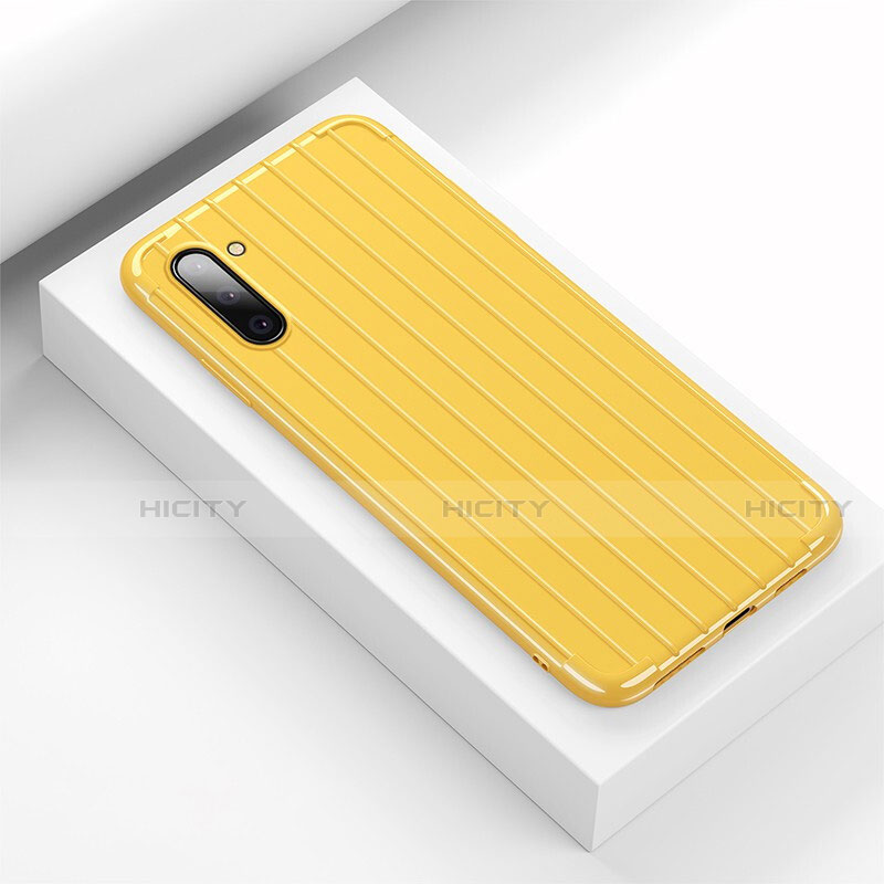 Custodia Silicone Cover Morbida Line C01 per Samsung Galaxy Note 10 5G Giallo