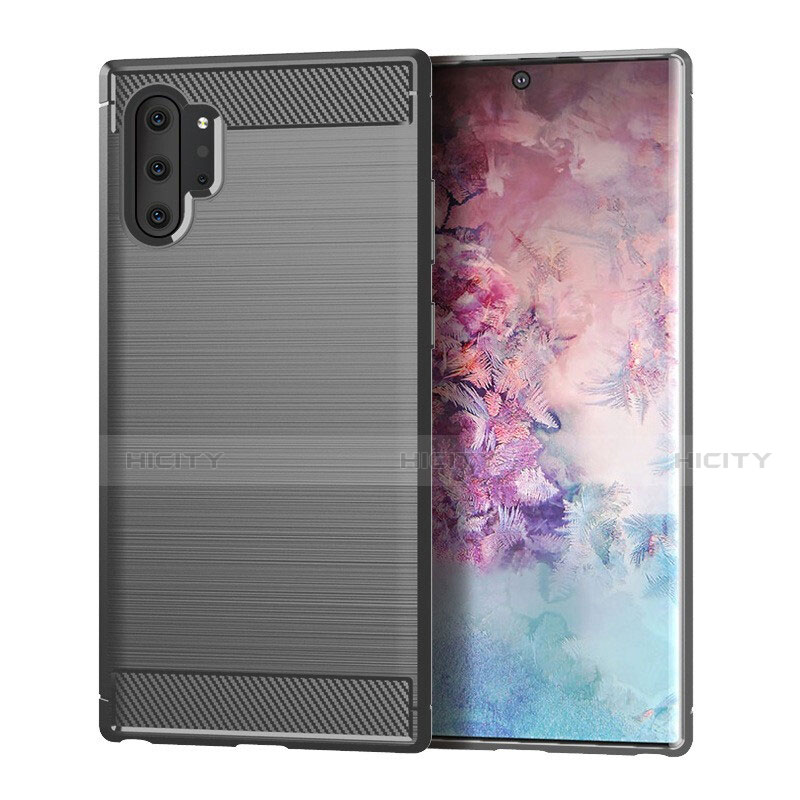 Custodia Silicone Cover Morbida Line C01 per Samsung Galaxy Note 10 Plus 5G Grigio