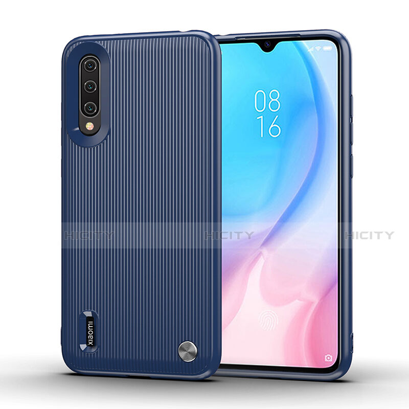 Custodia Silicone Cover Morbida Line C01 per Xiaomi Mi A3 Blu