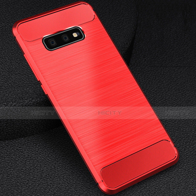 Custodia Silicone Cover Morbida Line C02 per Samsung Galaxy S10e Rosso